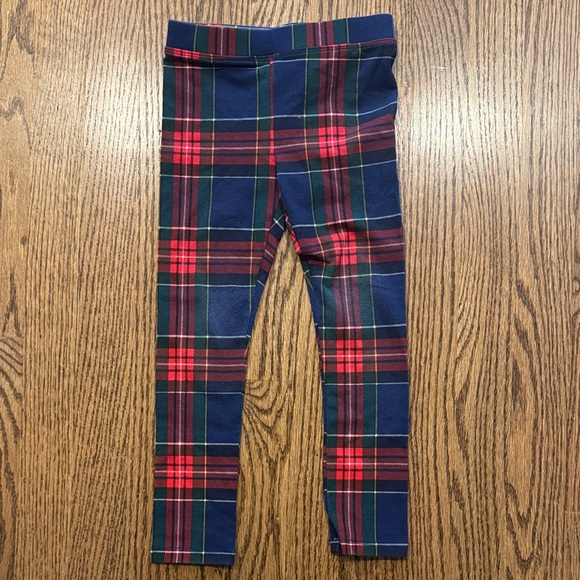 Crewcuts Plaid Kids Leggings - Red and Blue - Picture 1 of 6